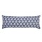 Laddha Home Designs 36" Indigo Blue and White Floral Pattern Lumbar Throw Pillow